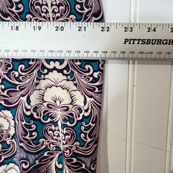 Talbots Woman 2X Cowl Neck Top Floral Damask Print Stretchy Soft Boho Lagenlook - Picture 4 of 7